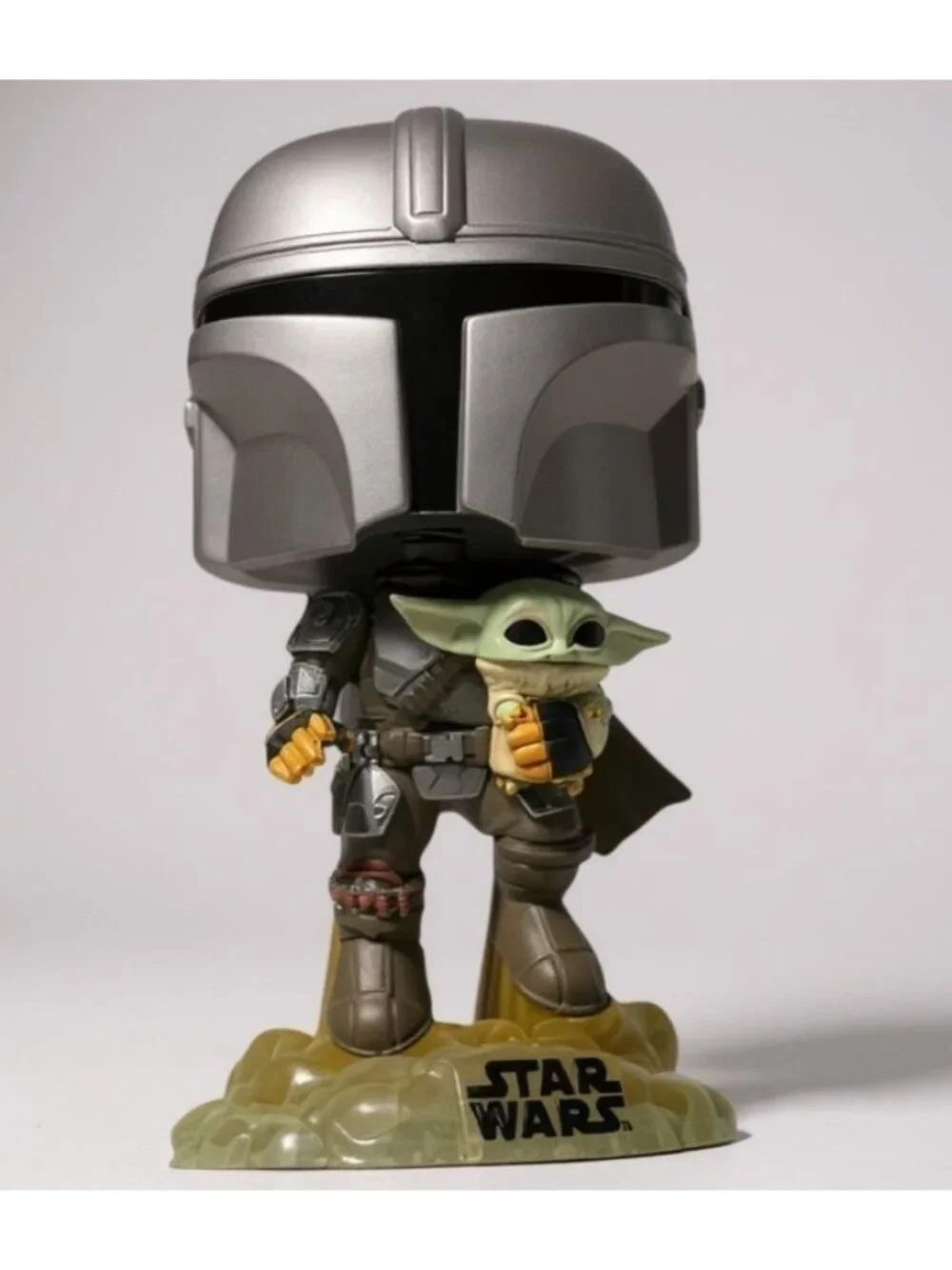 Star Wars Mandalorian with the Child Grogu Jetpack Flying Pop Vinyl Figure #402